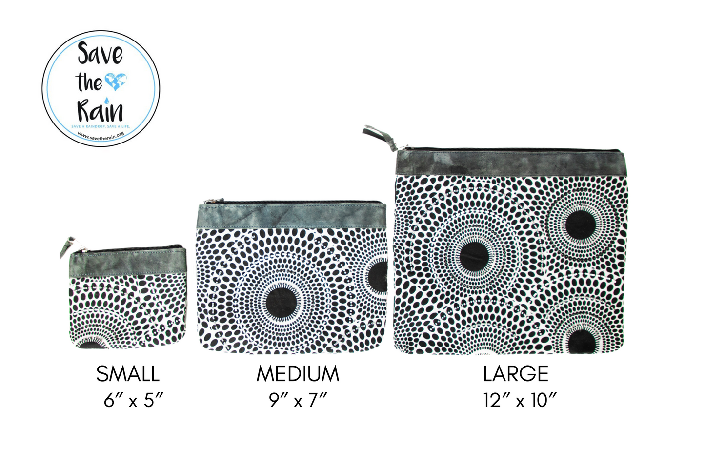 Zipper Pouch- "Mwangaza" Large