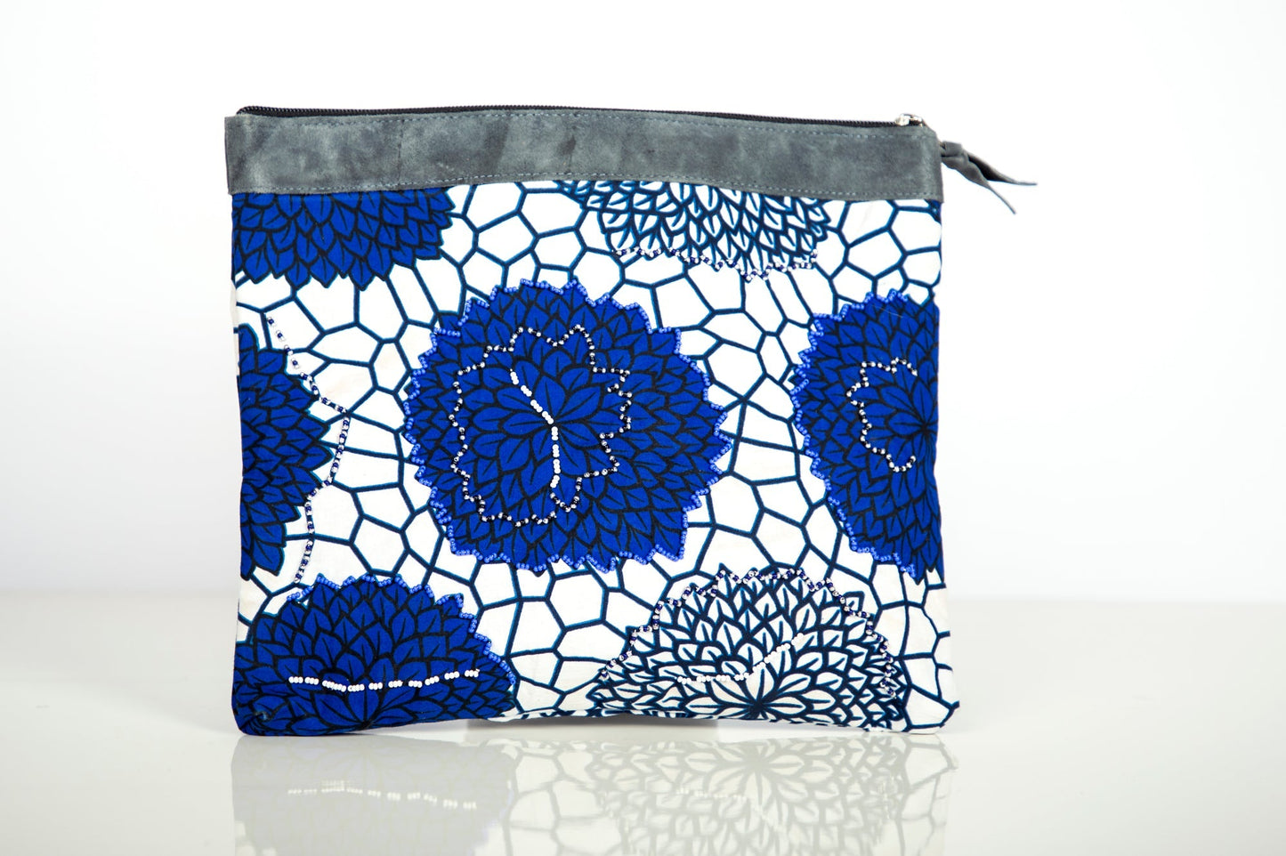 "Maua" Handmade Four-Piece Set: Tablet Case + Three Zipper Pouches