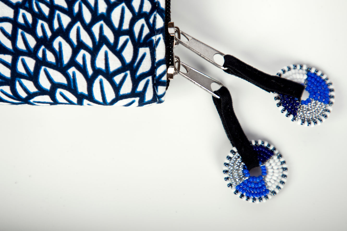 "Maua" Handmade Four-Piece Set: Tablet Case + Three Zipper Pouches