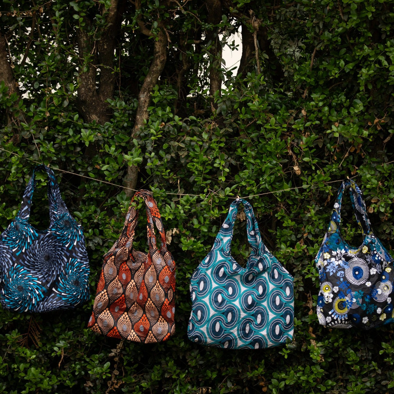 Compact Kitenge Tote Bag- "Mystery Bundle of 3 Totes"