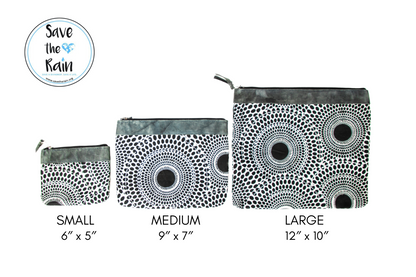 "Mwangaza" Handmade Four-Piece Set: Tablet Case + Three Zipper Pouches
