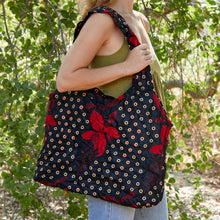 Load image into Gallery viewer, Compact Kitenge Tote Bag- &quot;Lily&quot;