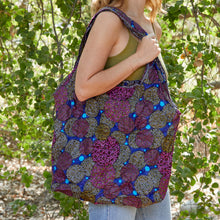 Load image into Gallery viewer, Compact Kitenge Tote Bag- &quot;Inflorescence&quot;
