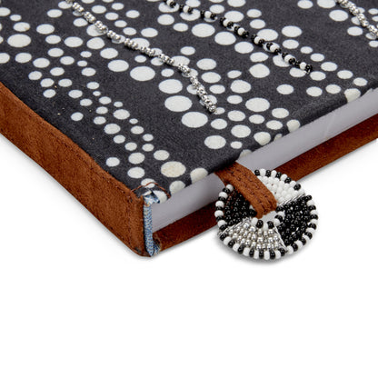 Notebook Wrapped in Kitenge Fabric, Medium- "Pebbles"