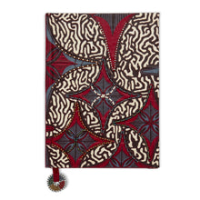 Load image into Gallery viewer, Notebook Wrapped in Kitenge Fabric, Medium- &quot;Berry&quot;