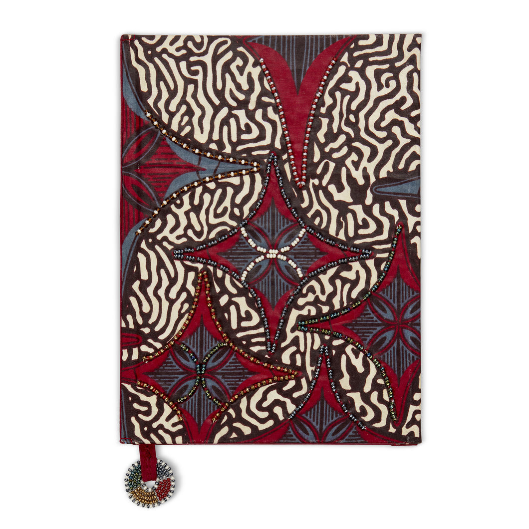 Notebook Wrapped in Kitenge Fabric, Medium- 