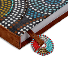 Load image into Gallery viewer, Notebook Wrapped in Kitenge Fabric, Medium- &quot;Elements&quot;